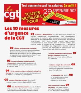Les 10 Mesures d'URGENCE de la CGT