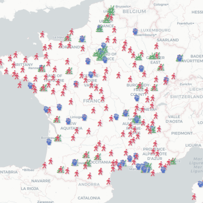 Carte des Grèves et Manifestations CGT